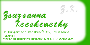 zsuzsanna kecskemethy business card